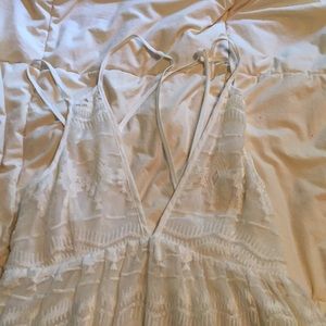 White lace strappy dress